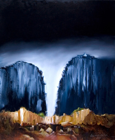 Peinture intitulée "Naissances et chaos" par Garnier-Lafond, Œuvre d'art originale, Huile