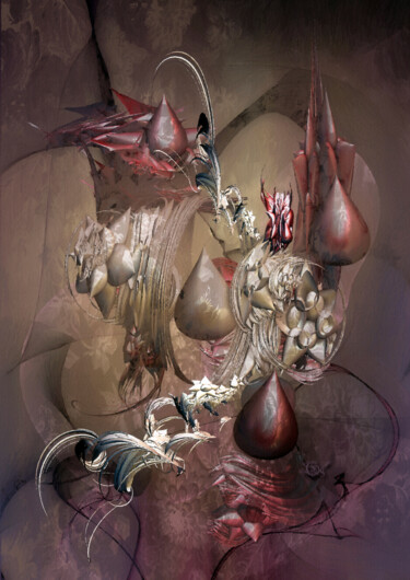 Digitale Kunst mit dem Titel "Arrangement of Tear…" von Garrulus Glandarius, Original-Kunstwerk, Digitale Malerei