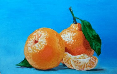 Malerei mit dem Titel "Tangerines 01" von Garry Arzumanyan, Original-Kunstwerk, Öl