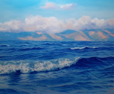 Painting titled "Seascape 18" by Garry Arzumanyan, Original Artwork, Oil