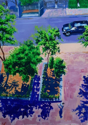 Malerei mit dem Titel "Spring Landscape 06" von Garry Arzumanyan, Original-Kunstwerk, Öl Auf Keilrahmen aus Holz montiert