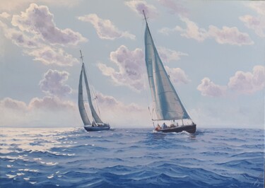 Peinture intitulée "Seascape 28" par Garry Arzumanyan, Œuvre d'art originale, Huile