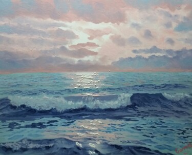 Painting titled "Seascape 06" by Garry, Original Artwork, Oil
