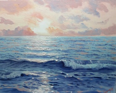 Painting titled "Seascape 07" by Garry, Original Artwork, Oil