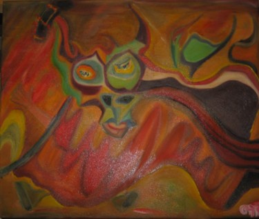 Peinture intitulée "Taureau gagnant" par Garsi, Œuvre d'art originale, Huile