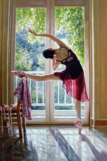 Peinture intitulée "Ballerina 019D" par Garvin Ree, Œuvre d'art originale, Huile Monté sur Châssis en bois