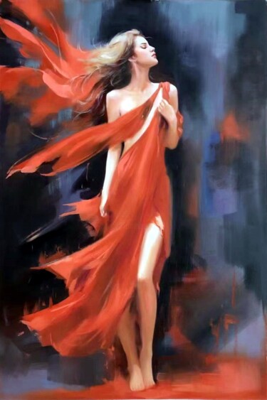 Картина под названием "Dance 402D" - Garvin Ree, Подлинное произведение искусства, Масло Установлен на Деревянная рама для н…