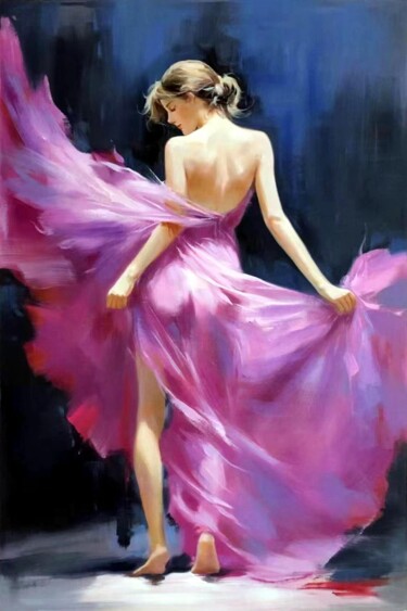 Картина под названием "Dance 416D" - Garvin Ree, Подлинное произведение искусства, Масло Установлен на Деревянная рама для н…