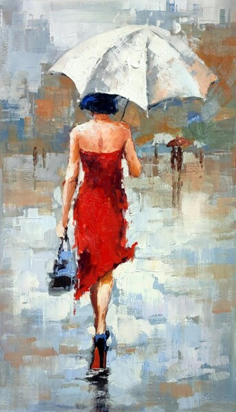 Картина под названием "In rain 304D" - Garvin Ree, Подлинное произведение искусства, Масло Установлен на Деревянная рама для…