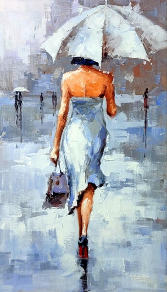 Картина под названием "In rain 306D" - Garvin Ree, Подлинное произведение искусства, Масло Установлен на Деревянная рама для…