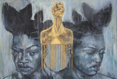 Картина под названием "Comb" - Gary Frier, Подлинное произведение искусства, Масло Установлен на Деревянная рама для носилок