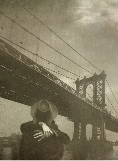 Digital Arts titled "Manhattan bridge ki…" by Gary Waters, Original Artwork, 2D Digital Work