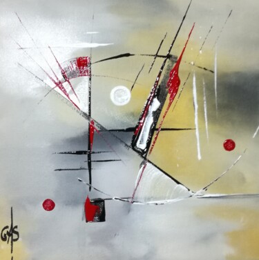 Painting titled "Les perles  160119-" by Gas, Original Artwork, Acrylic