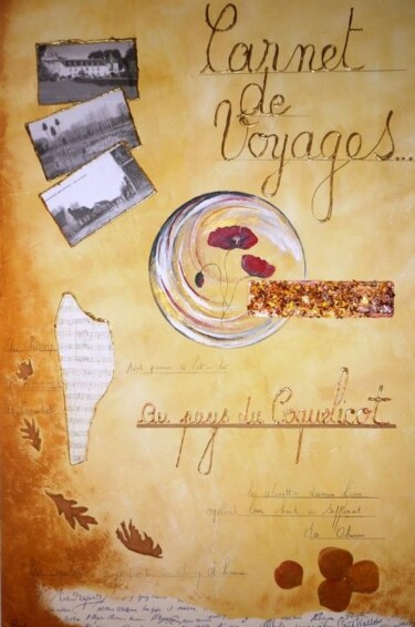 Painting titled "Au Pays du Coquelic…" by Gas, Original Artwork, Acrylic