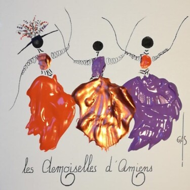 Peinture intitulée "Les Demoiselles d'A…" par Gas, Œuvre d'art originale, Acrylique