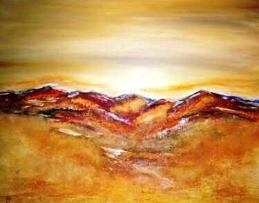 Painting titled "Paysage, façon GAS" by Gas, Original Artwork, Acrylic