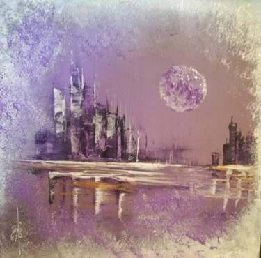 Peinture intitulée "Les Perles  de Lune…" par Gas, Œuvre d'art originale, Acrylique
