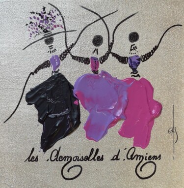 Pintura titulada "Les Demoiselles d'A…" por Gas, Obra de arte original, Acrílico
