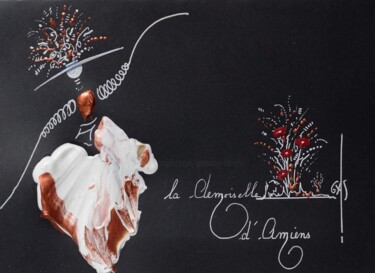 Painting titled "La Demoiselle d'Ami…" by Gas, Original Artwork, Acrylic