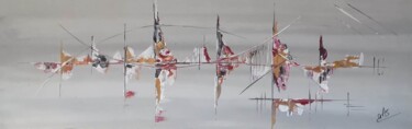 Peinture intitulée "Abstrait  structure…" par Gas, Œuvre d'art originale, Acrylique