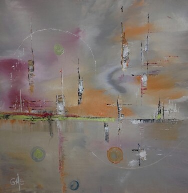 Peinture intitulée "Abstrait" par Gas, Œuvre d'art originale, Huile