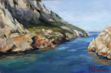 Painting titled "Cap Croisette - Les…" by Laurence Gasior, Original Artwork, Oil Mounted on Wood Panel