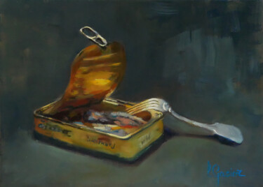 Peinture intitulée "La boîte de sardines" par Laurence Gasior, Œuvre d'art originale, Huile
