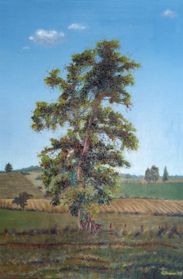 Malerei mit dem Titel "Des branches aux pi…" von Gaspard Brasier, Original-Kunstwerk, Acryl