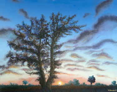 Coucher de soleil Peinture intitulée "Coucher de soleil" par Gaspard Brasier, Œuvre d'art originale, Acrylique