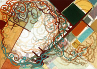 Картина под названием "Automne" - Gaspard Brasier, Подлинное произведение искусства, Акрил Установлен на Деревянная рама для…