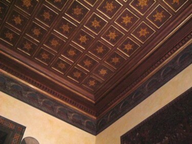 Pittura intitolato "restauro soffitto v…" da Gaspare Lombardo, Opera d'arte originale