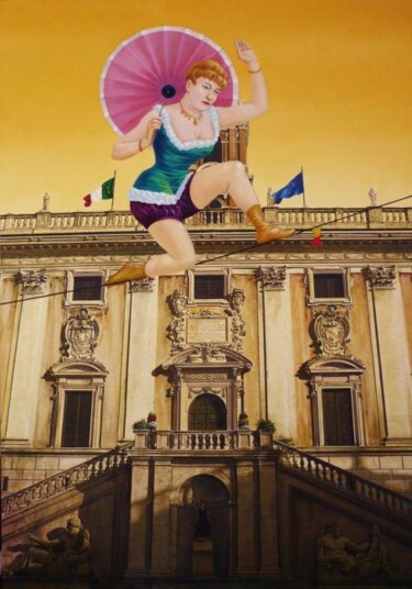 Pittura intitolato "Palazzo del Campido…" da Gaspare Lombardo, Opera d'arte originale