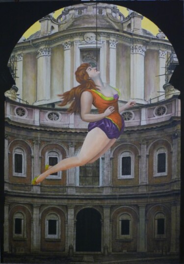 Pittura intitolato "Palazzo della Sapie…" da Gaspare Lombardo, Opera d'arte originale
