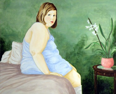 Painting titled "Hanna" by Gaspare De Stefano, Original Artwork, Acrylic