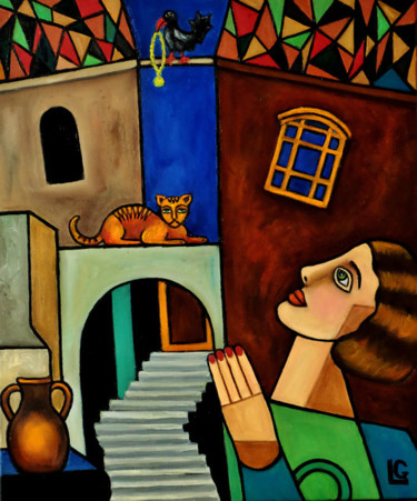 Painting titled "Miriam" by Gasparian, Original Artwork