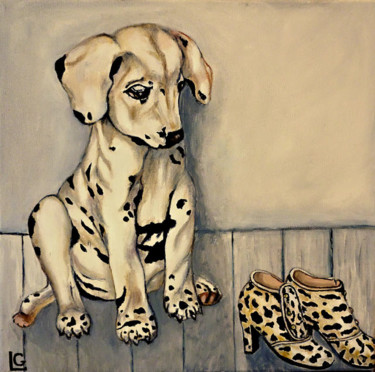 Peinture intitulée "A flirt-s Dog" par Gasparian, Œuvre d'art originale