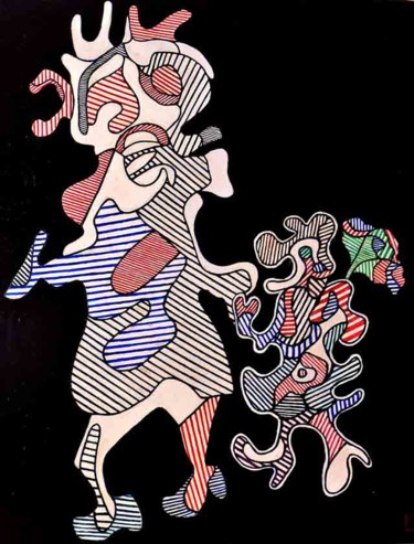 Peinture intitulée "Les Promenades avec…" par Gasparian, Œuvre d'art originale, Huile