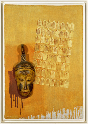 Картина под названием "African dream" - Gastone Cecconello, Подлинное произведение искусства, Акрил Установлен на Другая жес…