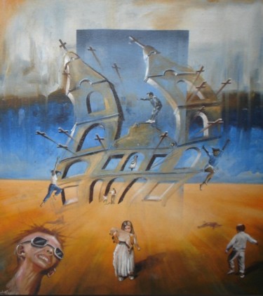 Painting titled "Fachada" by Alejandro Maass, Original Artwork
