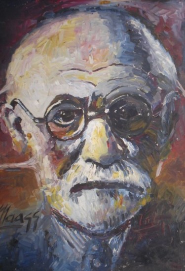 Painting titled "Sigmund" by Alejandro Maass, Original Artwork