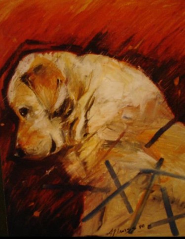 Pintura titulada "Perrito" por Alejandro Maass, Obra de arte original