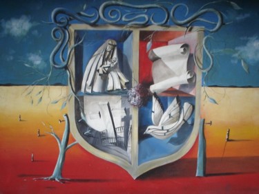 Pintura titulada "Escudo de Pilar" por Alejandro Maass, Obra de arte original