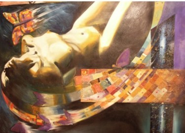 Pintura titulada "Mujer mariposa" por Alejandro Maass, Obra de arte original