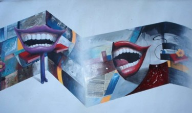 Pintura titulada "3 bocas" por Alejandro Maass, Obra de arte original