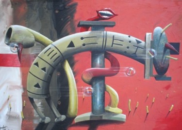 Pintura titulada "Figura caño" por Alejandro Maass, Obra de arte original