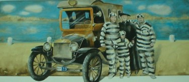 Pintura titulada "Cura y presos(encar…" por Alejandro Maass, Obra de arte original
