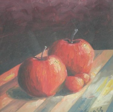 Pintura titulada "Manzanas rojas" por Alejandro Maass, Obra de arte original