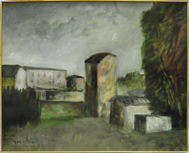 Peinture intitulée "Case" par Gattavecchia, Œuvre d'art originale, Huile