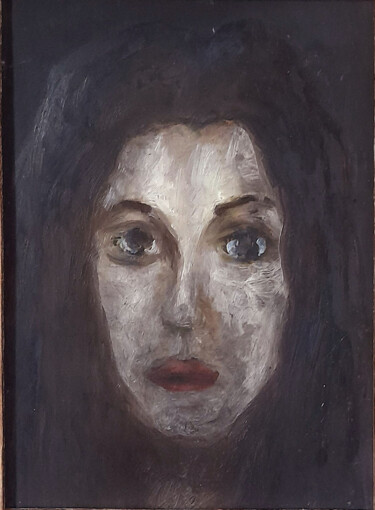 Ζωγραφική με τίτλο "La Bruna 80" από Gattavecchia, Αυθεντικά έργα τέχνης, Τέμπερα Τοποθετήθηκε στο Ξύλινο φορείο σκελετό