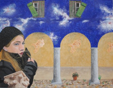 Pittura intitolato "Sogno ad occhi aper…" da Gaen, Opera d'arte originale, Acrilico